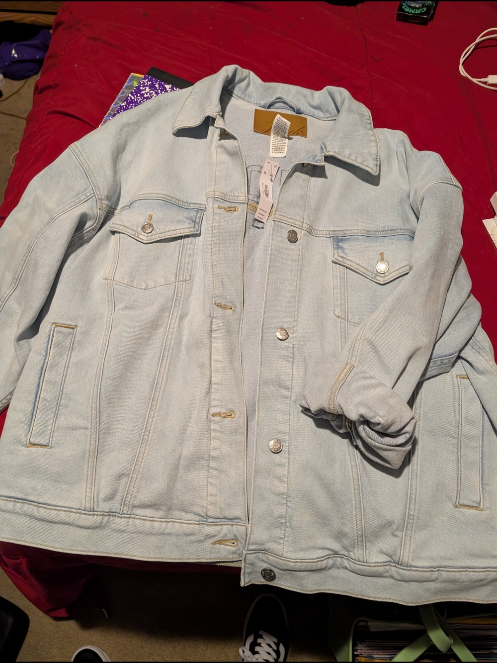 Victoria's Secret Light Wash Denim Jean Jacket